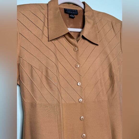 Spenser Jeremy Brown VTG 100% Silk Maxi Dress Size 14 - Picture 7 of 8